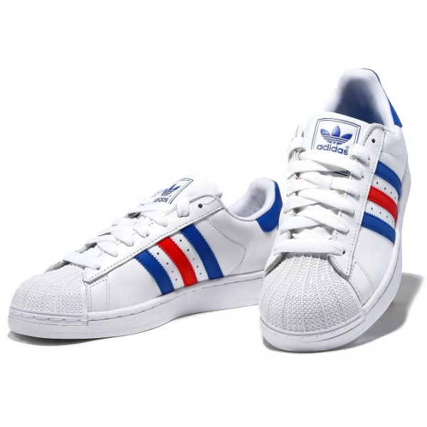 adidas superstar bleu blanc rouge femme